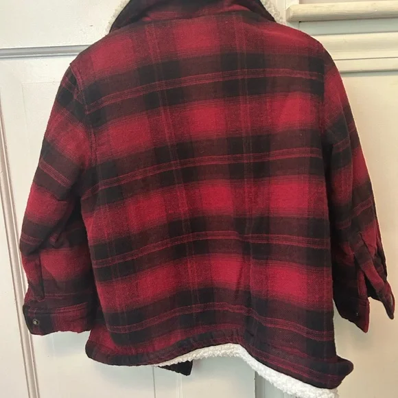 Old Navy Sherpa Linder plaid flannel jacket - Picture 3 of 3